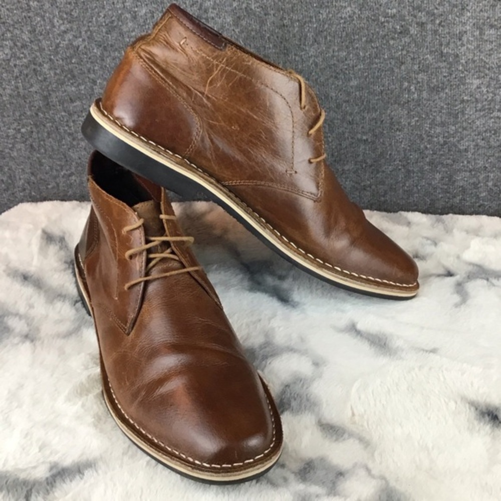 Steve Madden Harken Men's Brown Leather Chukka Boots‎ Size 11.5